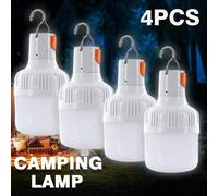 Shein 2/4 piezas Luces de campamento LED recargables, linterna multifunción con gancho, ABS mate, resistente al agua, adecuado para aventura, senderismo, em