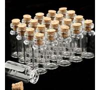 Shein 2/5/10/20/30 piezas Frascos de hechizo de 2mL con tapones de corcho, botellas de vidrio con tapón para a la deriva, deseos, almacenamiento de dulces,