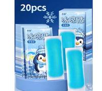 Shein 2/5/10/20/40 piezas Parches de gel refrescante, parches de hielo transpirables para prevención de golpes de calor, compresas frías y calientes - Para