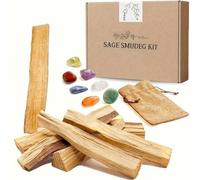 Shein 2/6/10 piezas Palos de Palo Santo Incluye una bolsa y cristales, para caja de regalo de yoga. Un regalo para amigos - Piedras sueltas