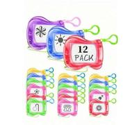 Shein 2/6/12 piezas Mini Pizarra Magnética, Libreta de Mochila y Llavero, Pizarra de Dibujo y Escritura Borrable, Regalos Perfectos para Cumpleaños, Fiestas