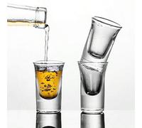 Shein 2/6/12 piezas Vasos de chupito claros de 30ml/1oz con base pesada, vasos de chupito de roca a granel para cócteles, vodka, espresso, licores, tequila