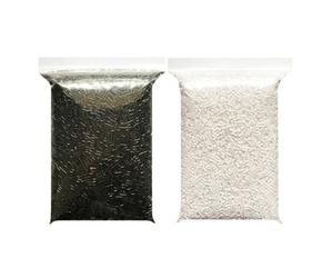 Shein 2,6 mm/5 mm Cuentas de fusión de píxeles 3D en negro y blanco, adecuadas para manualidades, decoración y elaboración de rompecabezas DIY