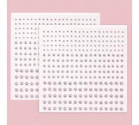 Shein 2 Hojas Varios Tamaños De Pegatinas Simuladas De Piedras Preciosas De Diamante 3d Para La Decoración De Ojos Y Cara, Fiesta De Maquillaje Y2k De Festi