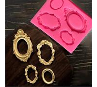 Shein 2 moldes decorativos con diseño floral, para hacer contornos, flores, coronas, adecuados para decorar tartas, cupcakes, pasteles de boda y cumpleaños,