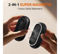 Shein 2 paquetes de 2000mAh Calentadores de manos de calentamiento rápido recargables, Calentador de manos eléctrico magnético de bolsillo, Calentadores de