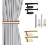 Shein 2 paquetes de barras para cortinas autoadhesivas - Sostenes y lazos para cortinas sin perforación