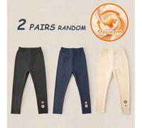 Shein 2 paquetes de leggings lisos y casuales de color liso con lindo diseño floral, cálidos y cómodos, ajuste versátil para uso casual diario o regalos par