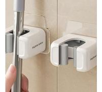 Shein 2 Paquetes Soporte de Escoba Montaje en Pared con Tornillos, Soporte de Escoba, Resistente, Soporte de Escoba Montaje en Pared. Pinza para Fregona y E