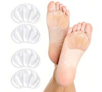 Shein 2 pares de almohadillas de gel de silicona transparente para el talón, insertos de calzado cómodos y lavables en agua, unisex