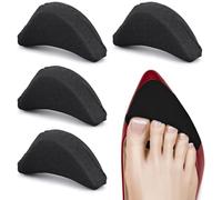 Shein 2 pares de rellenos ajustables de esponja suave, tope para el dedo gordo, abrazadera para el pie, almohadillas para zapatos unisex para zapatos demasi