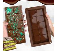 Shein 2 piezas/1 pieza Molde de silicona extra grande y reforzado para barras de chocolate, estilo Dubai, para hacer chocolate, molde para hornear barras de