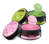 Shein 2 piezas 60 piezas de mascarilla hidratante para los ojos, 30 pares de almohadillas para los ojos antienvejecimiento de hidrogel de colágeno, mascaril