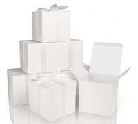 Shein 2 piezas/8 piezas/16 piezas Caja cuadrada blanca, Caja blanca pequeña, Cosmética, Perfume, Aromaterapia, Embalaje de regalo universal 80mm 120mm, Deco