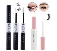 Shein 2 piezas Adhesivo y sellador de pestañas 6ml, Pegamento y sellador de extensión de pestañas individuales 2 en 1 de súper agarre, resistente al agua, s