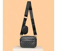 Shein 2 piezas Bolso bandolera para hombre, bolso de cámara vintage estilo moneda antigua, bolsos bandolera mini con compartimento para monedas, bolsos late