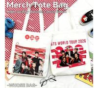 Shein 2 piezas Bolso BT-S, ARIRANG BT-S 2026 World Tour BT21, RM, JIN, SU/GA, J-HOPE, JIMIN, V, JUNG/KOOK BT21, Bolso de mano grande de gran capacidad con i