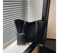 Shein 2 piezas Bolso de mano de gran capacidad con estampado de leopardo en piel sintética, con asas dobles, ideal para ir y venir, trabajo o escuela. Este