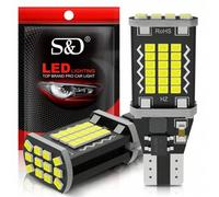 Shein 2 Piezas Bombillas Led Canbus T15 W16w 921 912 T16 902, 48piezas 2016smd Luz De Marcha Atrás Para Coche Super Brillanta De 6000k Blanco, 12v