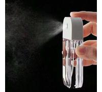 Shein 2 piezas Botella de aerosol portátil con embudo, botella de aerosol pequeña de niebla fina adecuada para loción de viaje para hombres y mujeres