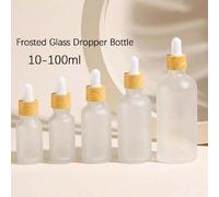 Shein 2 piezas Botellas con cuentagotas de 10ml/15ml/20ml/30ml/50ml, Botella de vidrio con tapa cuentagotas (ensamblada), Botellas vacías opacas con pipeta