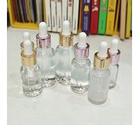 Shein 2 PIEZAS botellas goteras de vidrio vacÃas de 10ml, 15ml, 20ml y 30ml con cuentagotas de vidrio, envase de muestra transparente, artÃculo de viaje,