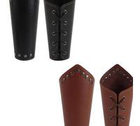 Shein 2 piezas Brazalete medieval retro de caballero en marrón/negro, accesorios de vestuario de la época vikinga, accesorios de disfraz para fiestas y Hall