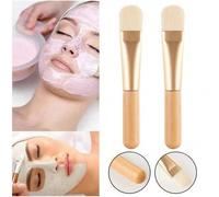 Shein 2 Piezas Brocha Facial Para Mascarilla Y Brocha Plana Para Limpieza, Brocha Mezcladora Para Aplicador De Mascarilla Facial, Brocha Para Base De Maquil