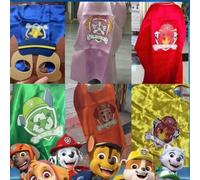Shein 2 piezas Capa de Paw Patrol para Halloween para niños, capa de superhéroe de doble capa, el mejor regalo festivo para buenos amigos, decoración de amb