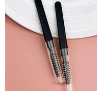 Shein 2 piezas Cepillo espiral portátil para cejas, peine de pestañas, delineador de labios, pincel fino para delineador de ojos, pincel de labios, mini pin