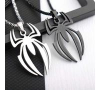 Shein 2 piezas Colgante de acero inoxidable de Spiderman de Marvel, accesorio de mochila, colgante de adorno, regalo perfecto para cumpleaños, Navidad y Año