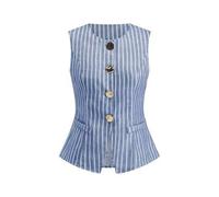 Shein 2 piezas Conjunto a rayas para mujer, elegante para ir al trabajo, de moda y cómodo de llevar
