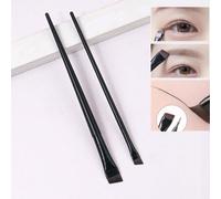 Shein 2 piezas Conjunto de Brochas de Delineador de Ojos Súper Delgadas y Brochas de Maquillaje Suaves, Brocha Portátil de Cejas y Herramienta Cosmética Mul