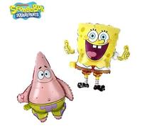 Shein 2 PIEZAS Conjunto de globos oficialmente con licencia de Bob Esponja y Patricio Estrella de Bob Esponja, decoración de estilo de dibujos animados lind