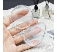 Shein 2 piezas de esponjas de maquillaje de silicona, cojín de cristal que no absorbe, borla de crema BB, base de gelatina transparente, suave y esencial pa