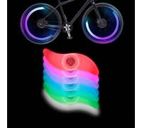 Shein 2 piezas de luces LED para rueda de bicicleta, 2 paquetes - modos de cambio de color y selección de color - ilumina tus radios - se transforma a travé
