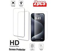 Shein 2 piezas de protector de pantalla de vidrio templado para iPhone 17 15 Pro Max 15 Prof 15 Plus/16 ProMax/16 116e/16 Pro/16 Plus/14 Pro Max 14/14 Pro/1
