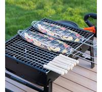 Shein 2 piezas de Redes para asar pescado a la parrilla, redes desmontables para barbacoa, y redes para asar pescado, son artículos esenciales para campamen