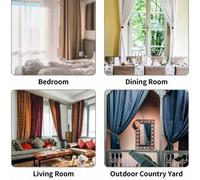 Shein 2 piezas de sujetacortinas magnéticos, sujetador de cortinas de ventana, fijadores decorativos de cuerda con diseño de amarre clásico para oficina en