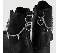 Shein 2 piezas Decoraciones de cadena con corazón de espina estilo gótico punk oscuro para DIY en zapatos, agrega un toque misterioso a tus zapatos, adecuad