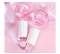 Shein 2 piezas Diseño de flor Varita mágica Bola de hielo para compresas frías/calientes, Bola de masaje de cristal transparente con energía, Masajeador fac