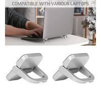 Shein 2 PIEZAS Elevador portátil para teclado, soporte para computadora portátil mini autoadhesivo invisible para escritorio, compatible con pies de computa