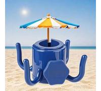 Shein 2 piezas Gancho para sombrilla de playa + Base para soporte de sombrilla de exterior. Ancla de arena para sombrilla de playa resistente y duradera, Ga