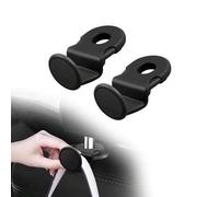 Shein 2 piezas Ganchos negros de ABS para respaldo de asiento de coche, accesorios interiores de vehículo, perchero para almacenamiento en asiento de coche
