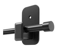 Shein 2 piezas Ganchos para barra de cortina de ventana, clips adhesivos sin taladro, adecuados para cortinas, barras de tensión, ganchos transparentes invi