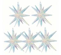 Shein 2 piezas Globo de estrella de 22 pulgadas de gran tamaño, colorido y transparente, globo de estrella tipo explosión todo en uno, globo de estrella con