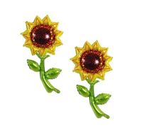 Shein 2 PIEZAS Globo de lámina con diseño de girasol grande para decoración de bodas, cumpleaños, regreso a la escuela, Día de San Valentín