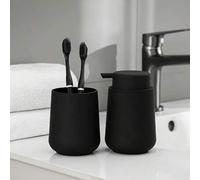 Shein 2 Piezas Juego de Accesorios de Baño que Incluye Dispensador de Jabón, Espumador, Soporte para Cepillo de Dientes, Vaso, Herramientas Prácticas de Bañ