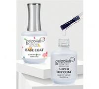 Shein 2 piezas Juego de Base y Top Coat de Gel de 15ml, Acabado Brillante y Larga Duración, para Salón en Casa, Arte de Uñas DIY