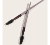Shein 2 piezas Juego de cepillos y peines para pestañas, incluye cepillo para máscara, aplicador de pestañas, cepillo para cejas y sombras de ojos, en color